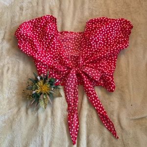 🌸Red Floral Crop Top🌸
